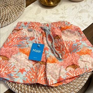 New Maar Coral Print swim trunk